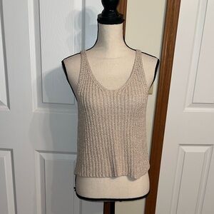 Moon & Madison Beige Knit Tank Top